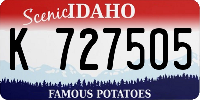 ID license plate K727505