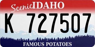 ID license plate K727507