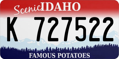 ID license plate K727522
