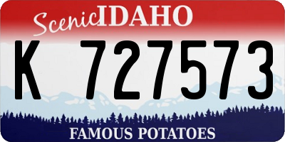 ID license plate K727573