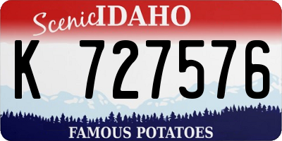 ID license plate K727576