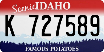 ID license plate K727589
