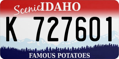 ID license plate K727601