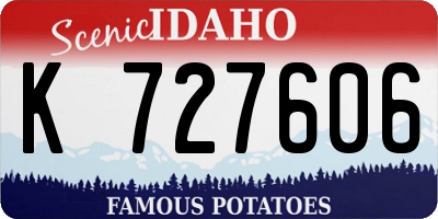 ID license plate K727606