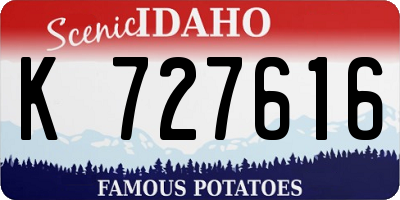 ID license plate K727616