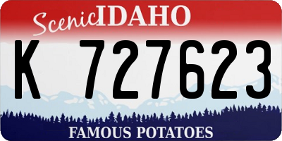 ID license plate K727623
