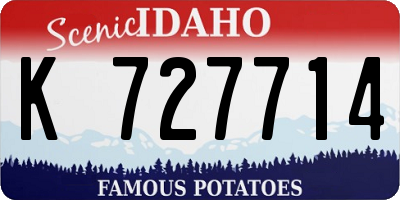 ID license plate K727714