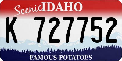 ID license plate K727752