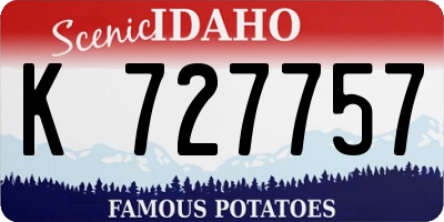 ID license plate K727757