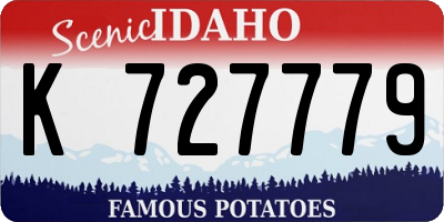 ID license plate K727779