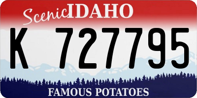 ID license plate K727795