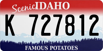 ID license plate K727812