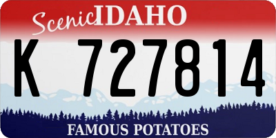 ID license plate K727814
