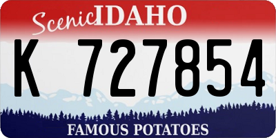 ID license plate K727854