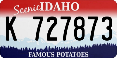 ID license plate K727873