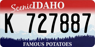 ID license plate K727887