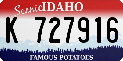 ID license plate K727916