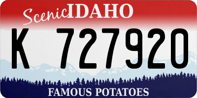ID license plate K727920