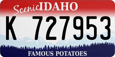 ID license plate K727953