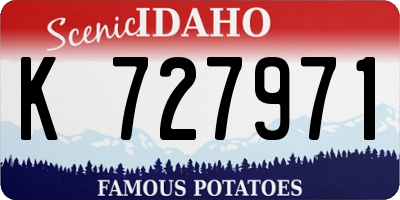 ID license plate K727971