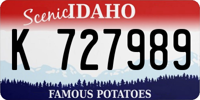 ID license plate K727989