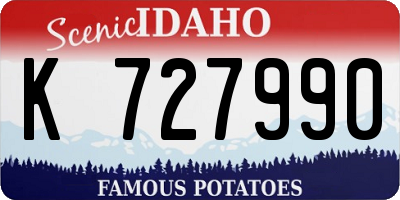 ID license plate K727990