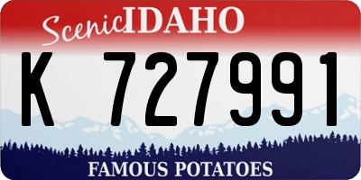 ID license plate K727991
