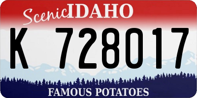 ID license plate K728017
