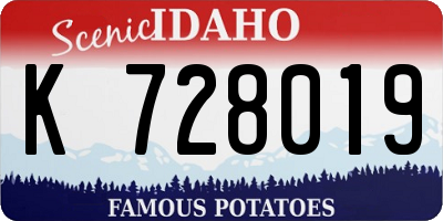 ID license plate K728019