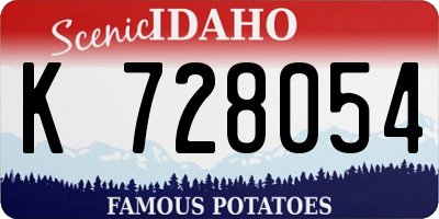ID license plate K728054