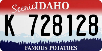 ID license plate K728128