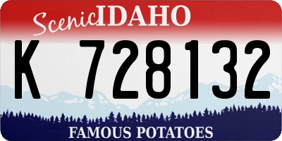 ID license plate K728132