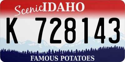 ID license plate K728143
