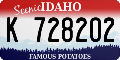 ID license plate K728202