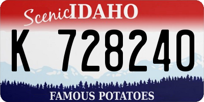 ID license plate K728240