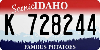 ID license plate K728244