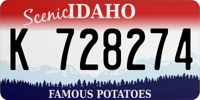 ID license plate K728274