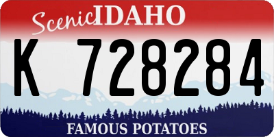 ID license plate K728284