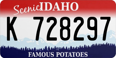 ID license plate K728297
