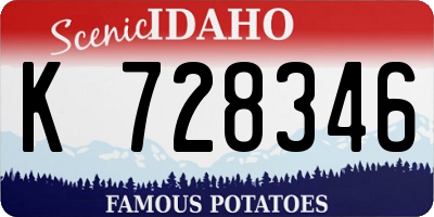 ID license plate K728346