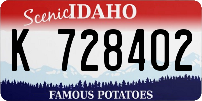 ID license plate K728402