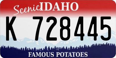 ID license plate K728445