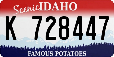 ID license plate K728447