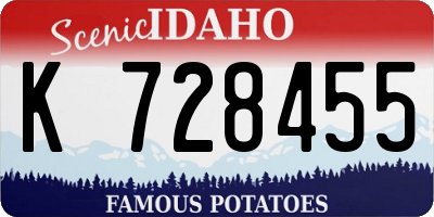ID license plate K728455