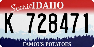 ID license plate K728471