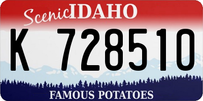 ID license plate K728510