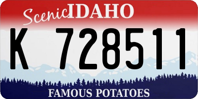 ID license plate K728511