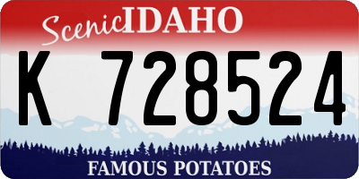 ID license plate K728524