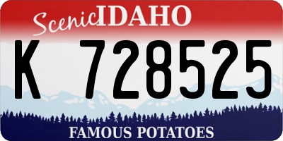 ID license plate K728525