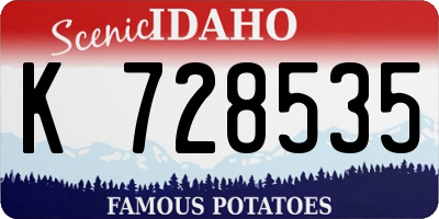 ID license plate K728535